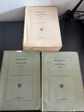 Lot Of 3 Bibliography Of Aeronautics From 1909-1921